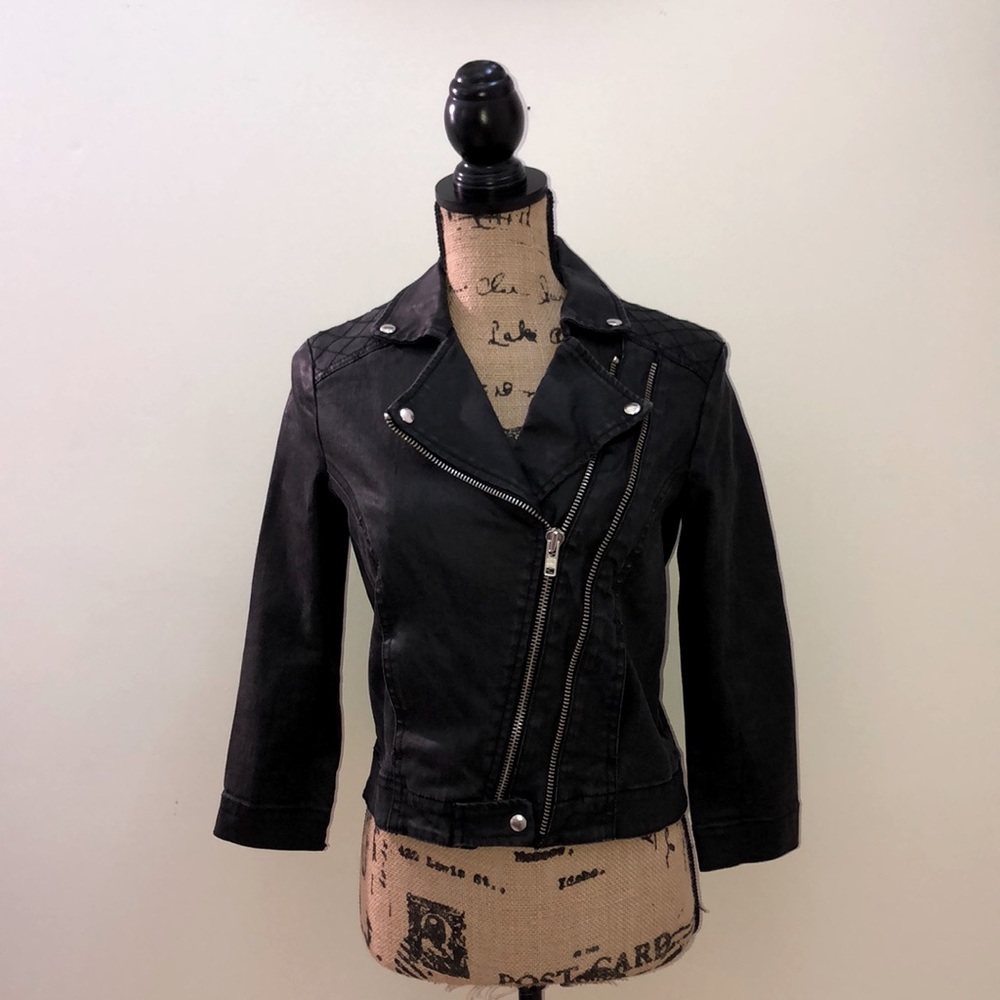 Mango Black Biker Jacket